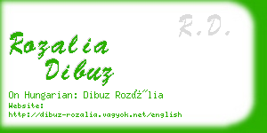 rozalia dibuz business card